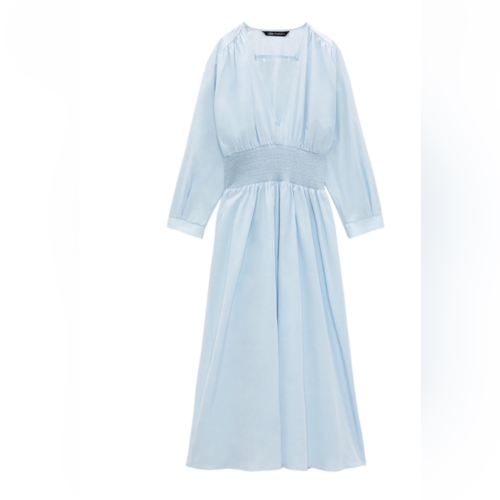 Zara wide elastic waist dress